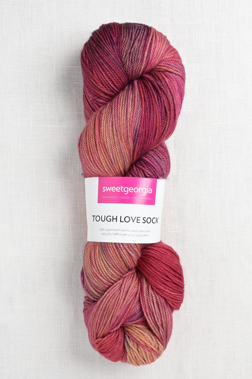 Sweet Georgia Tough Love Sock Strawberry Tea