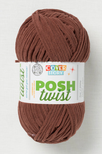 Lion Brand Cover Story Posh Twist 125BB Chocolate Fudge