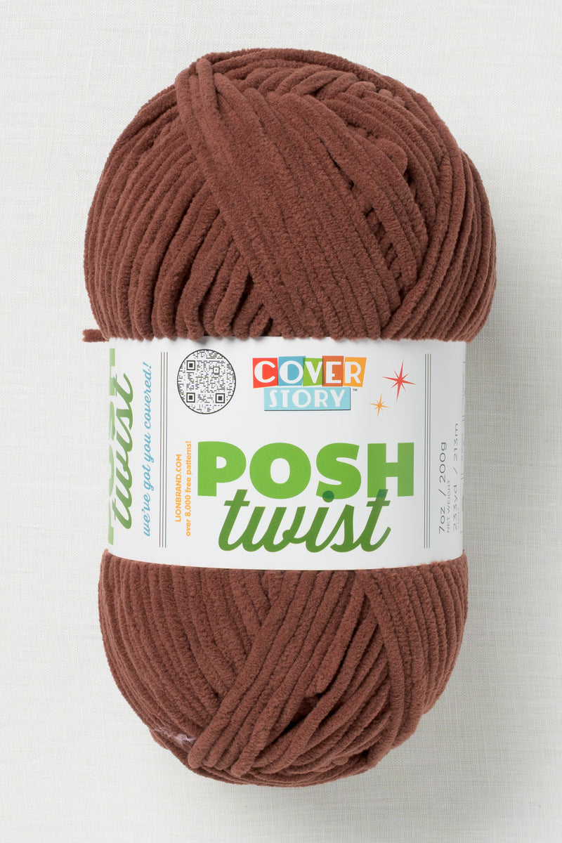 Lion Brand Cover Story Posh Twist 125BB Chocolate Fudge