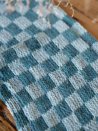 Checked Table Runner (Knit) by Lion Brand Yarn