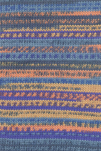 Lang Yarns Merino 120 Color 5 Violet Orange Ochre Dove swatch