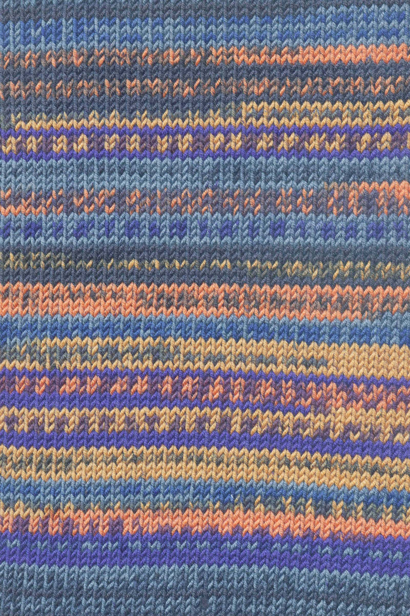 Lang Yarns Merino 120 Color 5 Violet Orange Ochre Dove swatch
