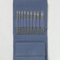 Lykke Flight 5" Deluxe Interchangeable Needle Set, US 3-10.5, Denim