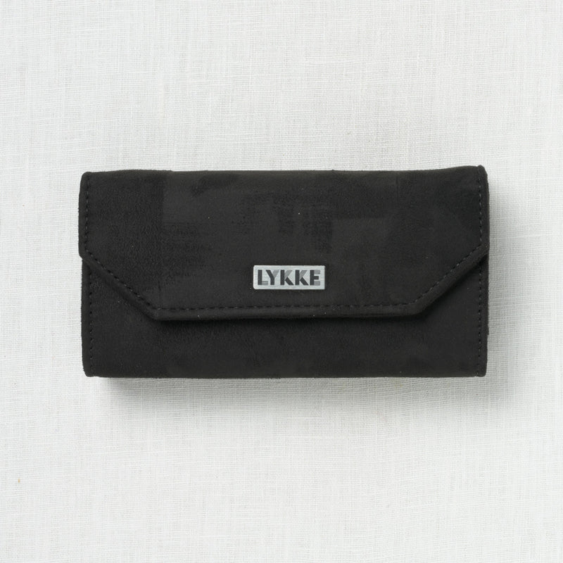 Lykke Colour 3.5" Interchangeable Circular Needle Set, Black Vegan Suede Case