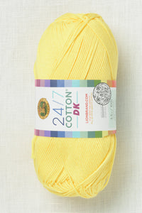 Lion Brand 24/7 Cotton DK 157AH Lemon Drop