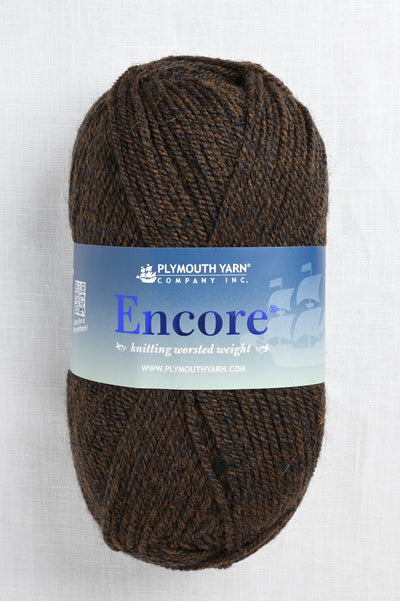 Plymouth Encore Worsted 1444 Dark Brownheath