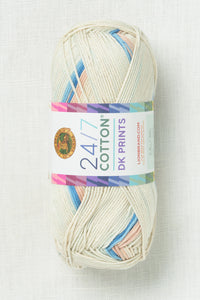 Lion Brand 24/7 Cotton DK Prints 504J Azul