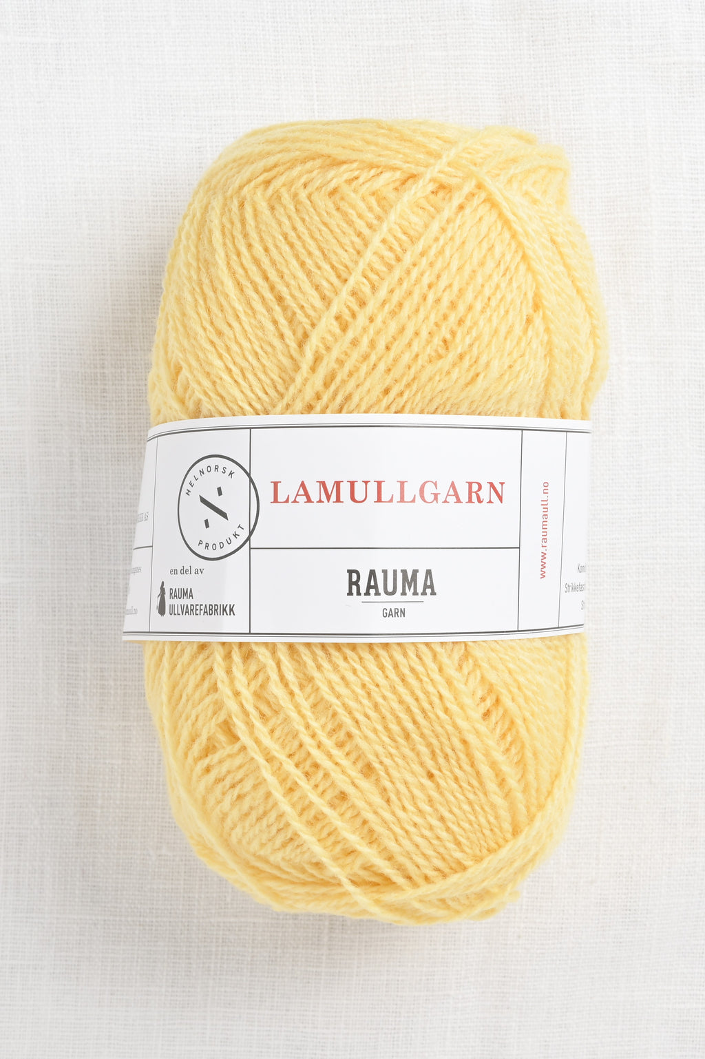 Rauma 2-Ply Lamullgarn 20 Light Yellow
