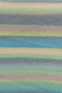 Lang Yarns Aurora 4 Lime Green Violet Turquoise swatch