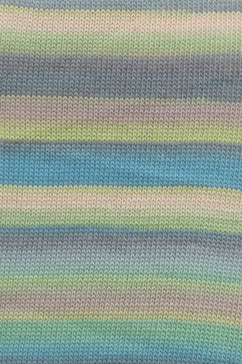 Lang Yarns Aurora 4 Lime Green Violet Turquoise swatch