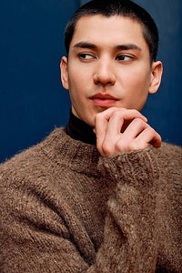 Ramon Men’s Top Down Sweater by LANGYARNS SWITZERLAND