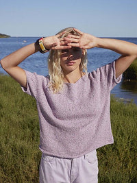 Christine Top Down Short-sleeved Sweater by LANGYARNS SWITZERLAND