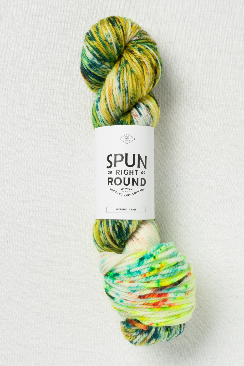 Spun Right Round Merino Aran Flying Cactus