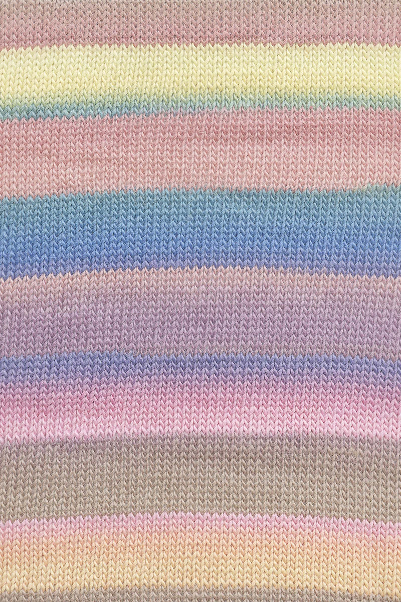 Lang Yarns Aurora 5 Violet Yellow Blue Pink swatch