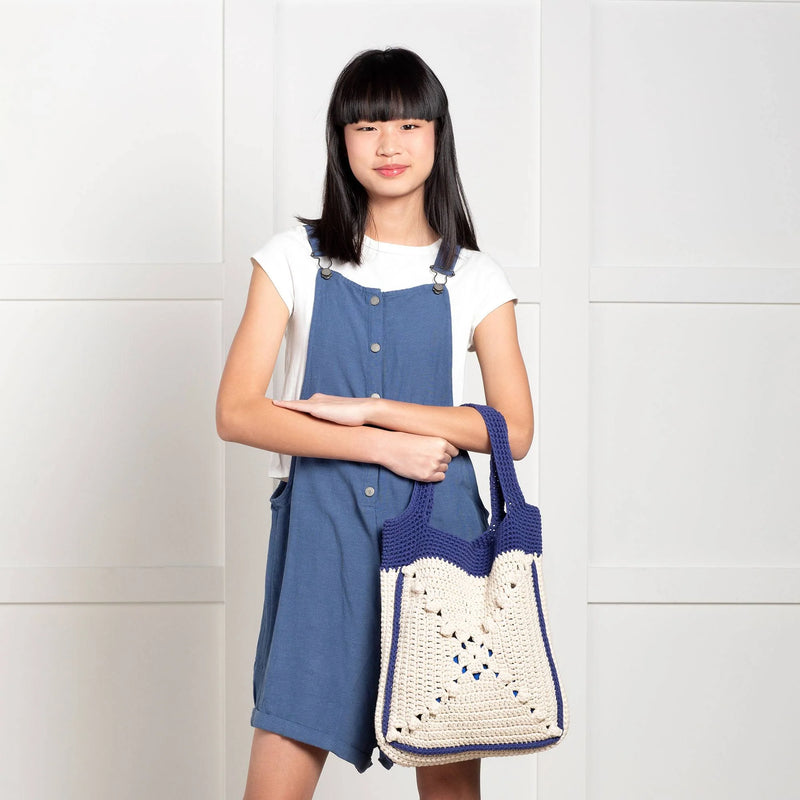 Crochet Carry On Tote Bag by Bernat Design Studio