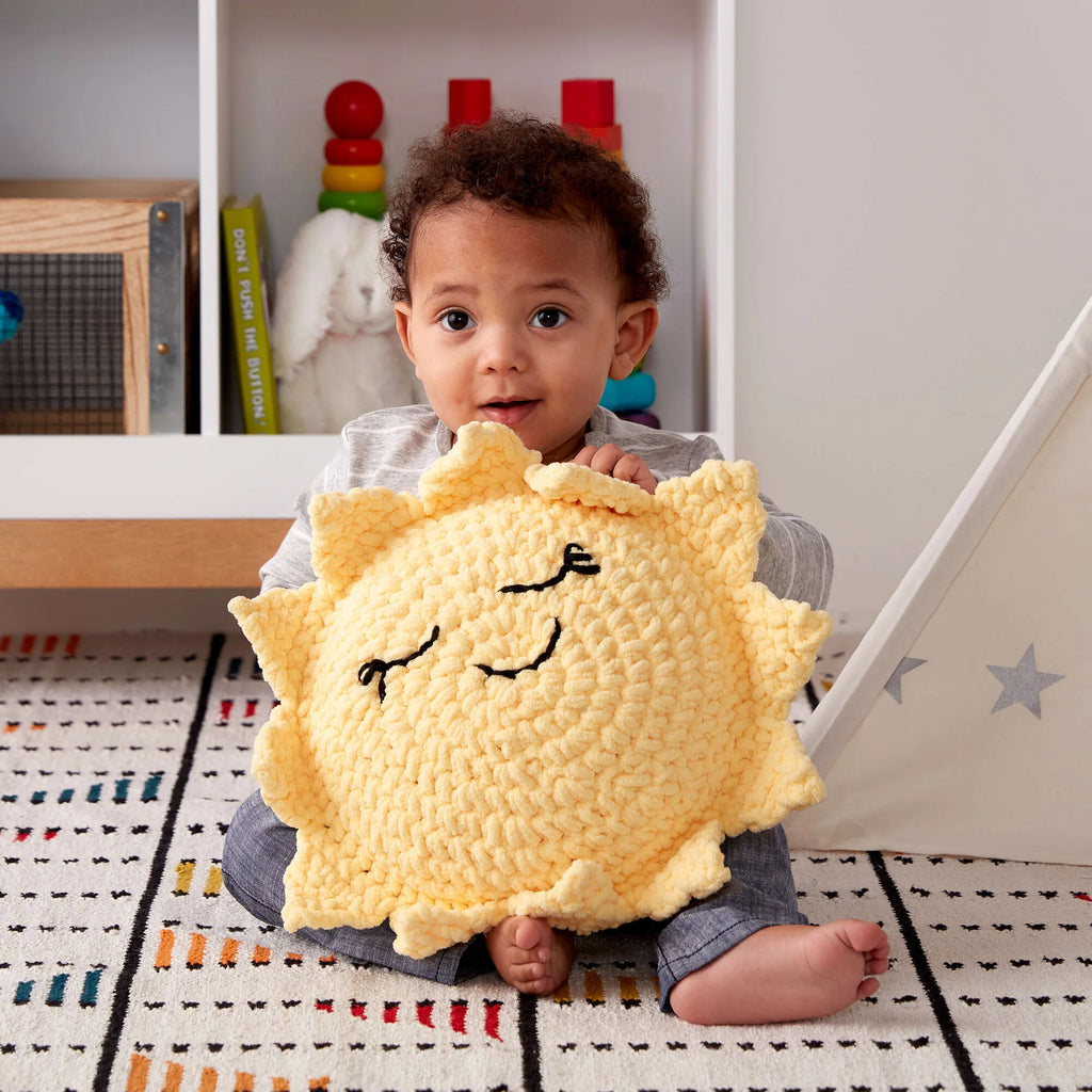 Sunshine Crochet Pillow
