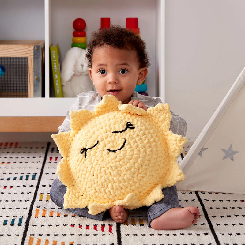 Sunshine Crochet Pillow