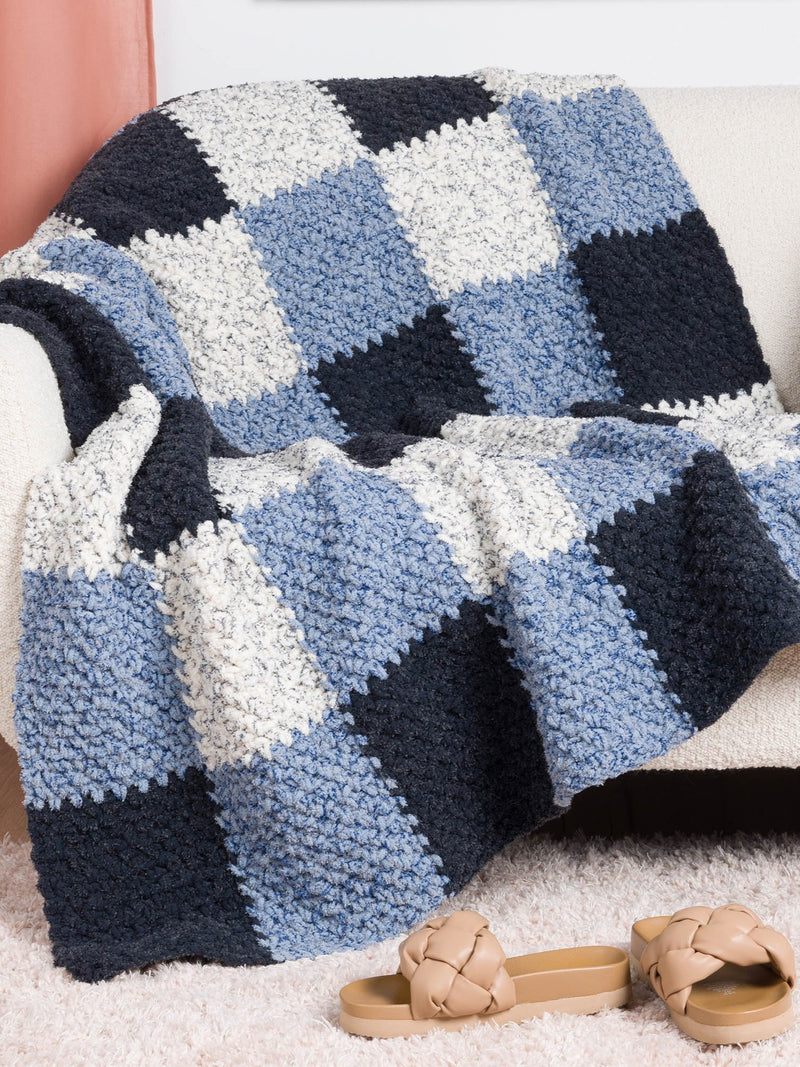 Checks & Balances Crochet Blanket by Bernat Design Studio