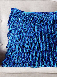 Waterfall Fringe Crochet Cushion by Bernat Design Studio