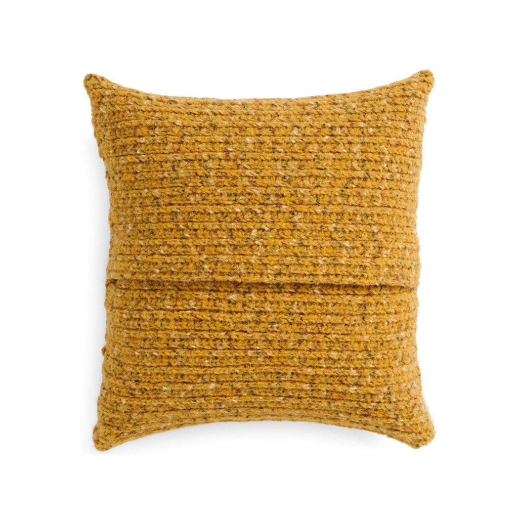 Felted Crochet Corrugated Pillow Cover by Bernat Design Studio