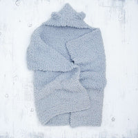 Bear-y Cute Knit Hooded Baby Blanket by Bernat Design Studio