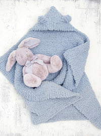 Bear-y Cute Knit Hooded Baby Blanket by Bernat Design Studio