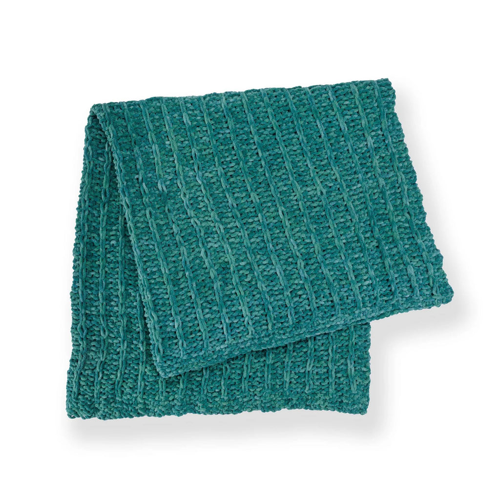 Slip Stitch Knit Blanket 2 by Yarspirations