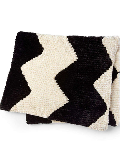 Chevron Inspired Knit Blanket by Bernat Design Studio