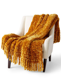 Crochet Big Basketweave Blanket by Bernat Design Studio