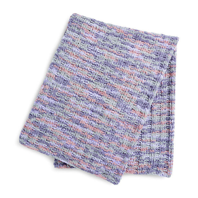 Waffle Stitch Throw by Bernat Design Studio