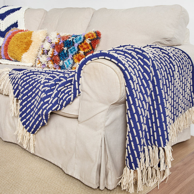 Knit Modern Weave Blanket by Bernat Design Studio