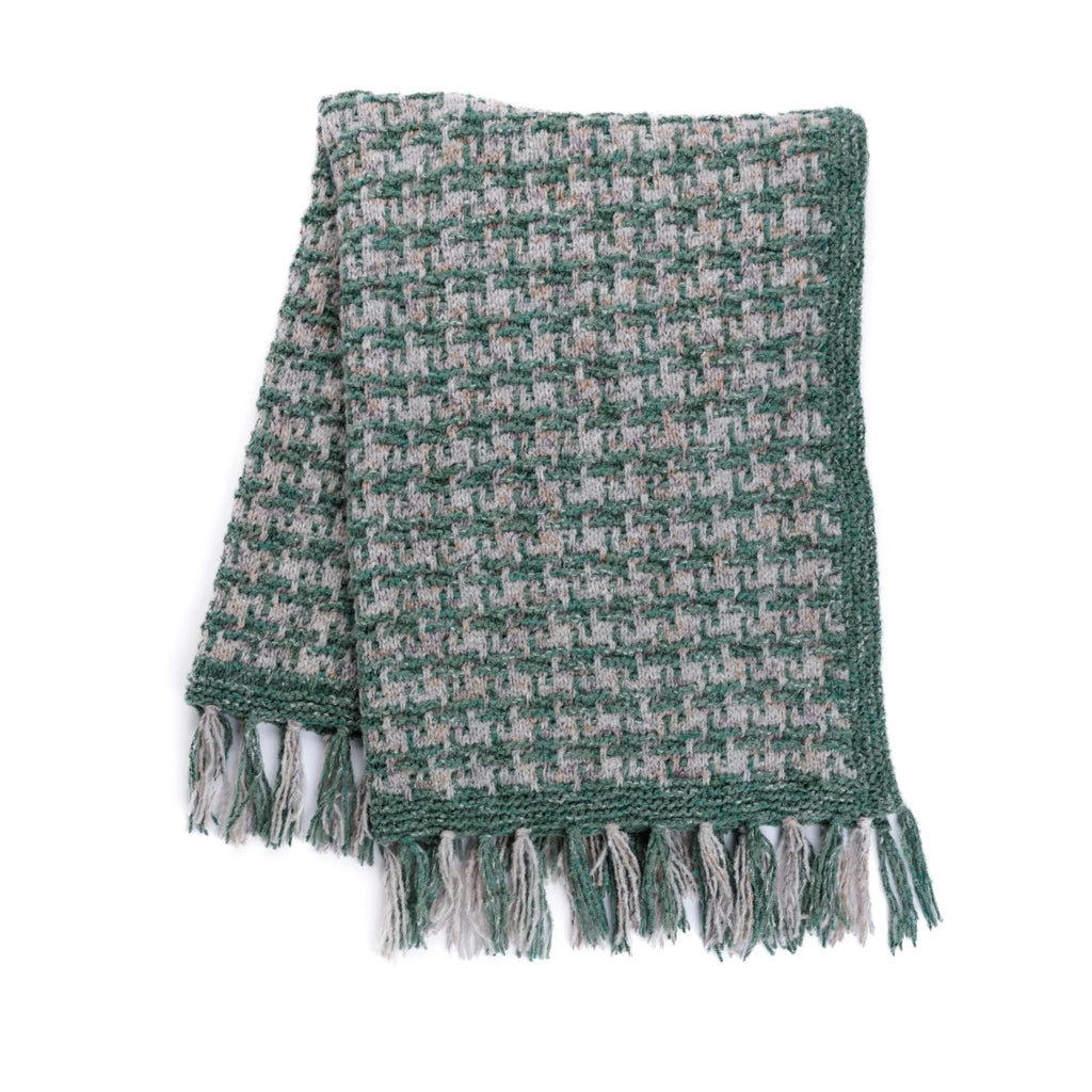 Lofty Houndstooth Knit Blanket by Bernat Design Studio
