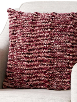 Cozy Cabled Knit Pillow by Bernat Design Studio