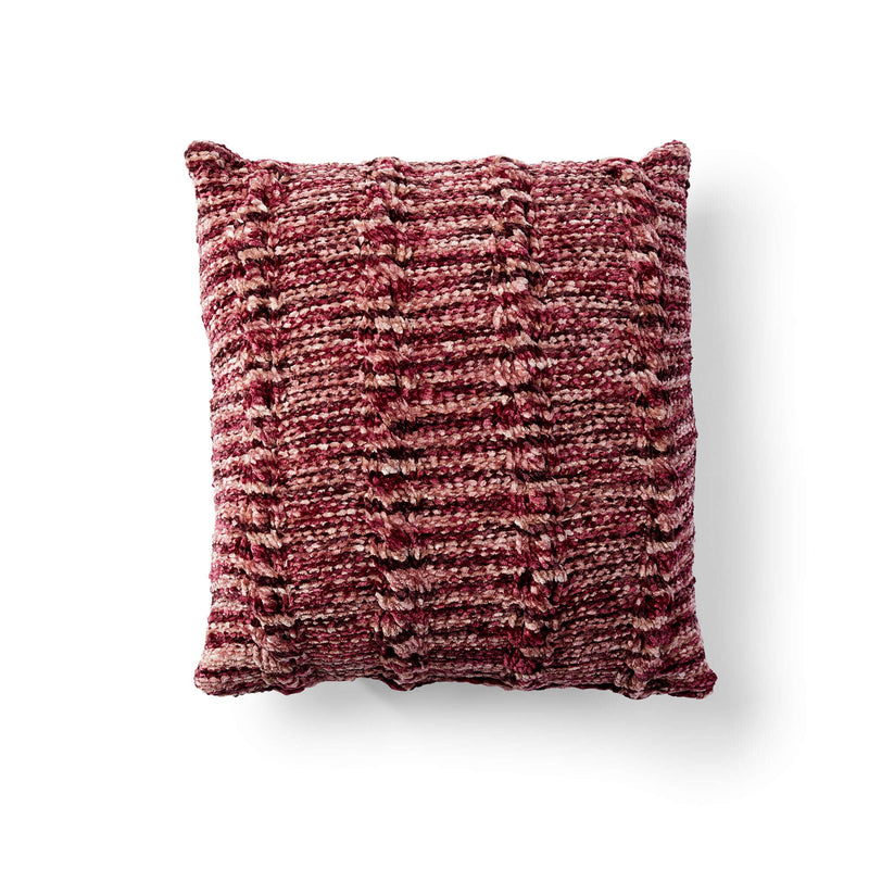 Cozy Cabled Knit Pillow by Bernat Design Studio