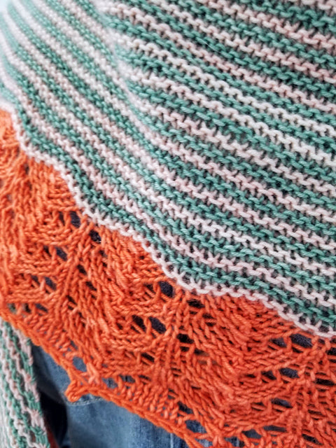 Cape Cod Shawl by Plucky Knitter Design
