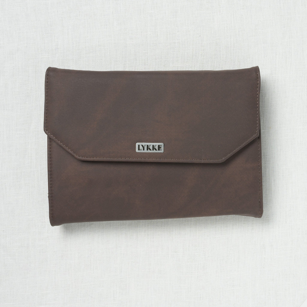 Lykke Driftwood 5" Interchangeable Circular Needle Set, Cacao Vegan Leather Case