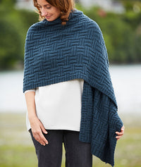 Big & Bigger Basketweave Wrap by Churchmouse Yarns and Teas
