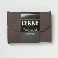 Lykke Driftwood 5" Interchangeable Circular Needle Set, Cacao Vegan Leather Case