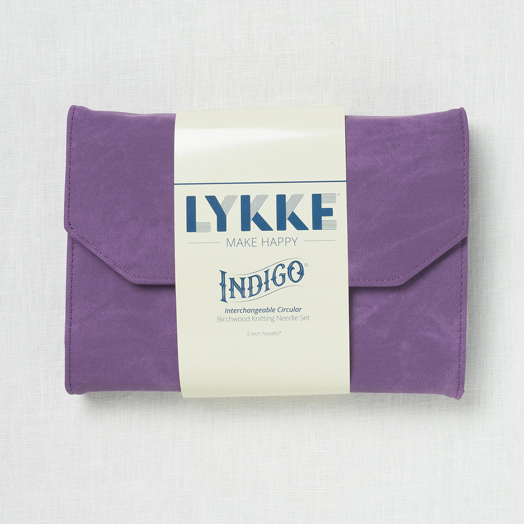 Lykke Indigo 5" Interchangeable Circular Needle Set, Violet Denim Case