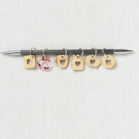 Katrinkles Valentine's Day Wood Heart Cutout Stitch Marker Set