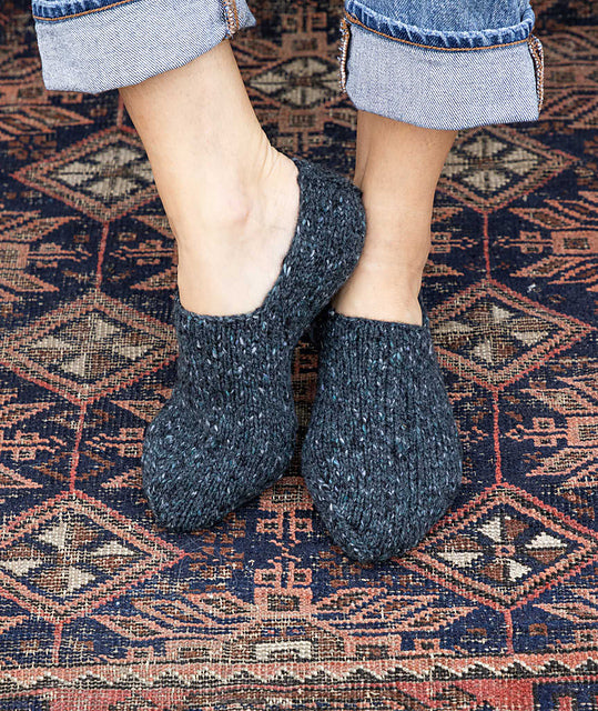 Cozy Slipper Socks by Churchmouse Yarns and Teas