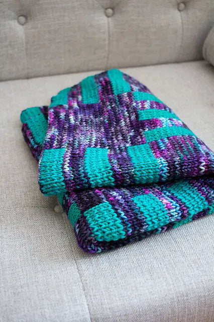 Stripes and Blocks Baby Blanket by Lisa R. Myers