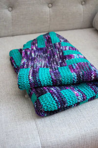 Stripes and Blocks Baby Blanket by Lisa R. Myers