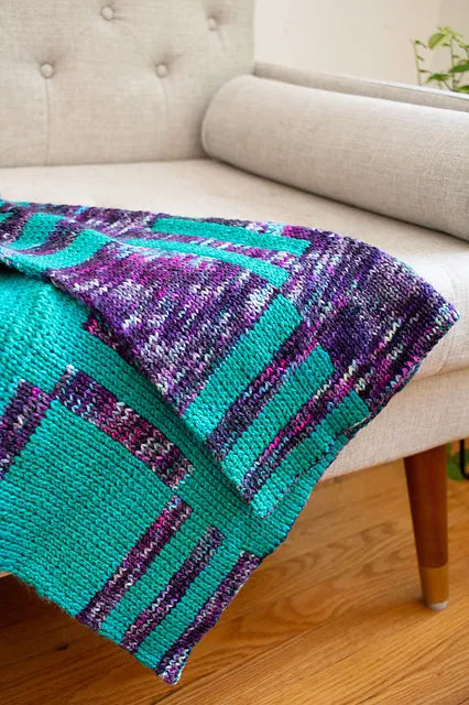 Stripes and Blocks Baby Blanket by Lisa R. Myers