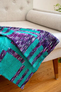 Stripes and Blocks Baby Blanket by Lisa R. Myers
