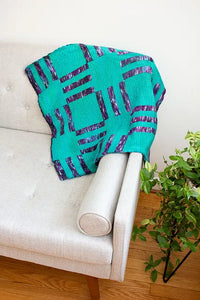 Stripes and Blocks Baby Blanket by Lisa R. Myers