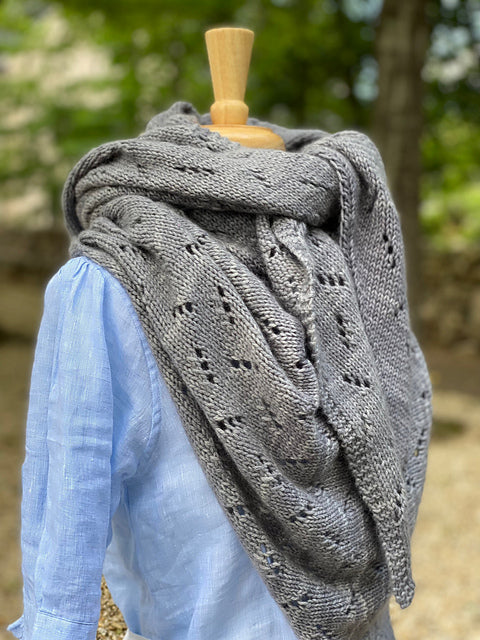 Carriage Ride Shawl by Plucky Knitter Design