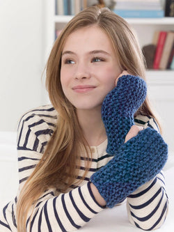 Garter Stitch Wristers (Knit) by Lion Brand Yarn