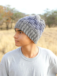 Woven Beanie (Crochet) by Lion Brand Yarn