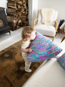 Pyramid Pillows (Knit) by Lion Brand Yarn
